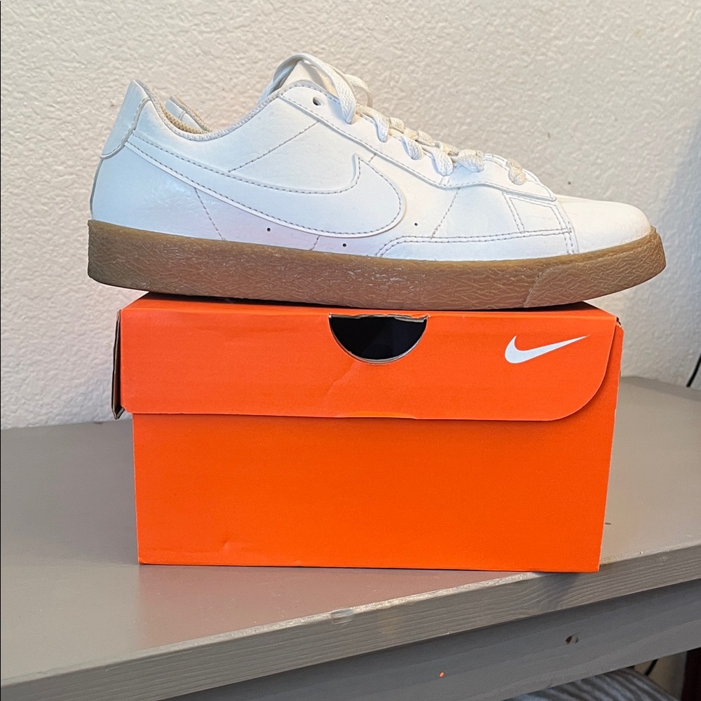 Nike kids  White and Tan Sneakers